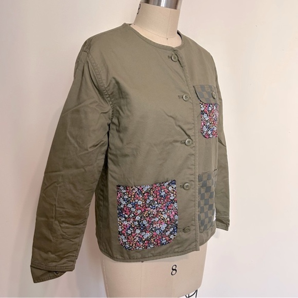 Vans X Liberty of London Olive Patchwork Jacket, XS - Picture 4 of 15